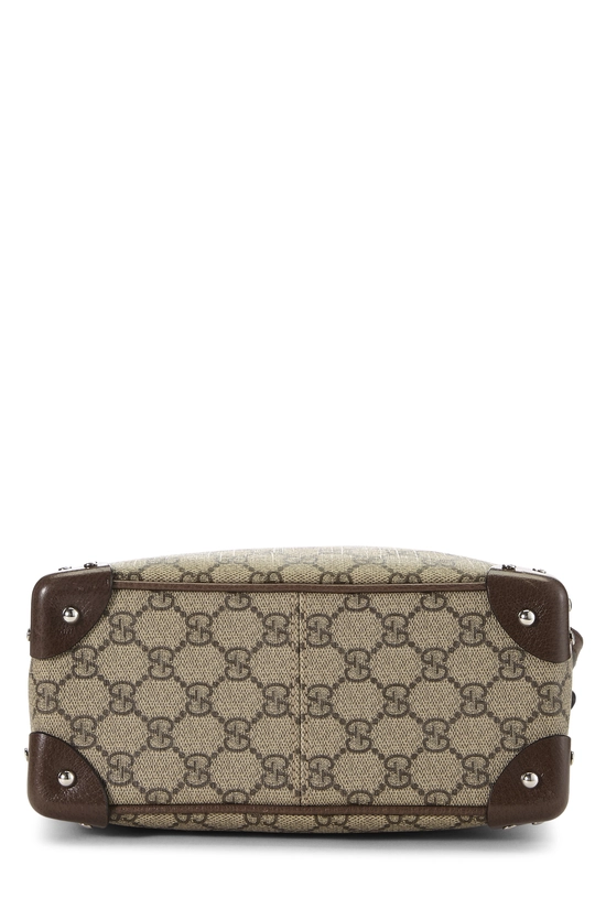 Brown GG Supreme Canvas Studded Square Shoulder Bag, , large image number 4