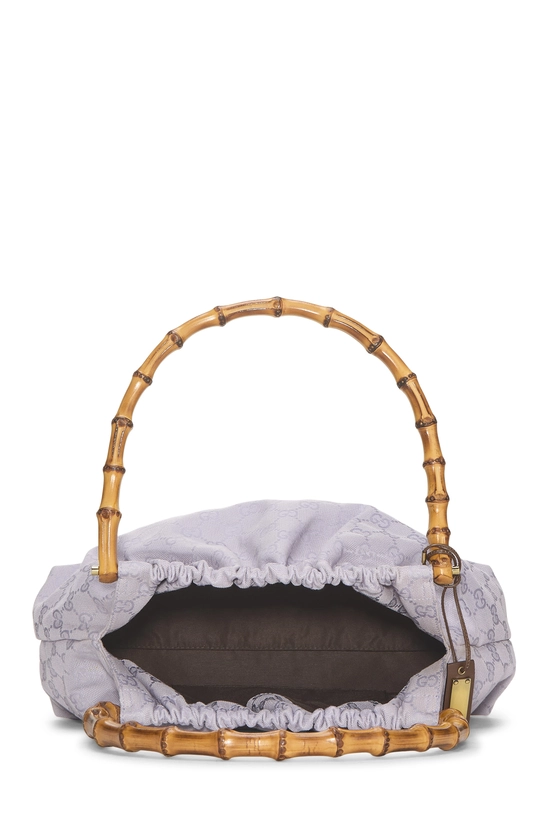Purple GG Canvas Bamboo Top Handle Bag, , large image number 5