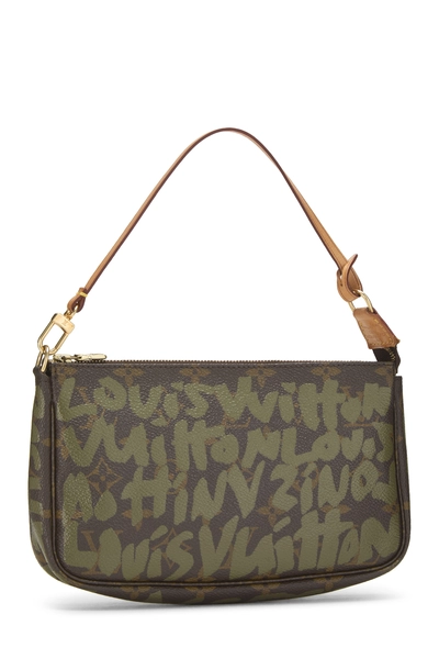 Stephen Sprouse x Louis Vuitton Green Monogram Graffiti Pochette Accessoires, , large