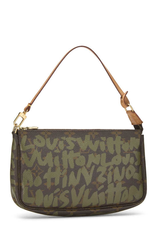 Stephen Sprouse x Louis Vuitton Green Monogram Graffiti Pochette Accessoires, , large image number 1