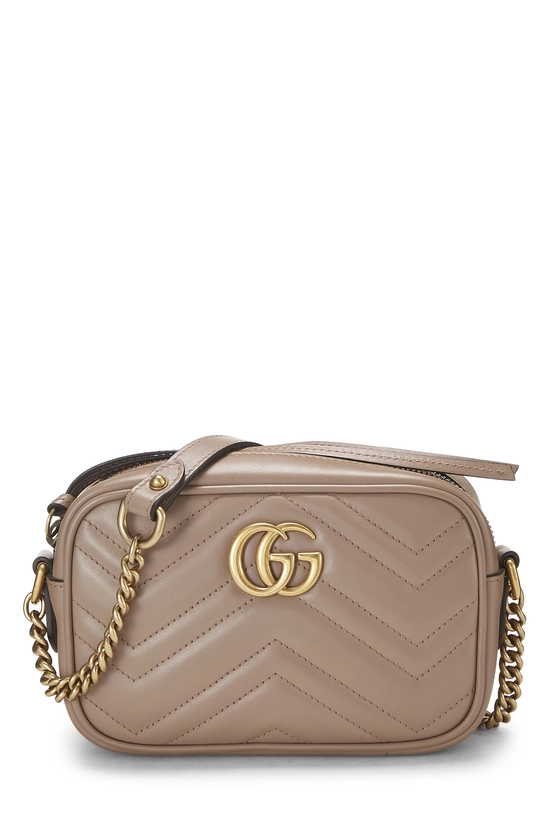 Beige Leather GG Marmont Crossbody Small, , large image number 0