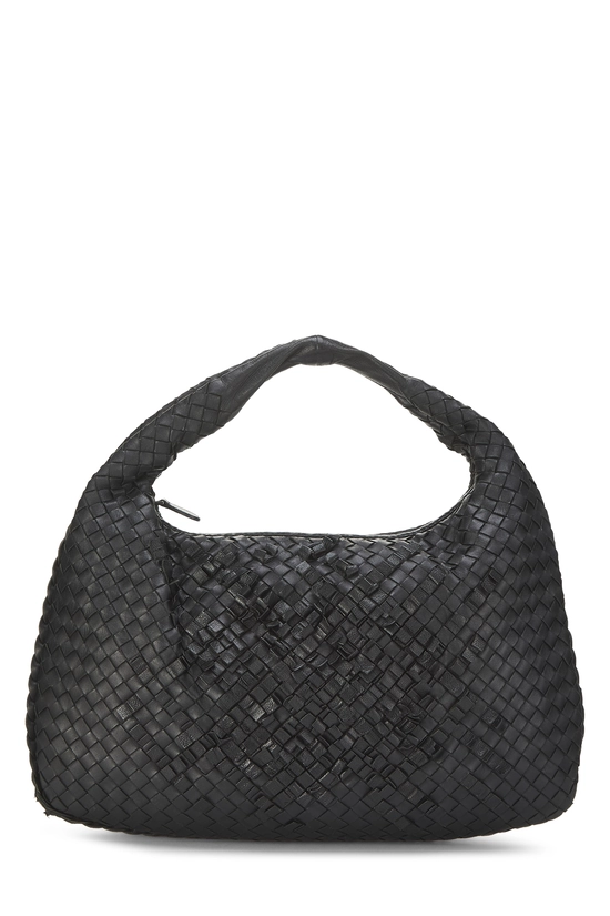 Black Intrecciato Leather Hobo Medium, , large image number 0