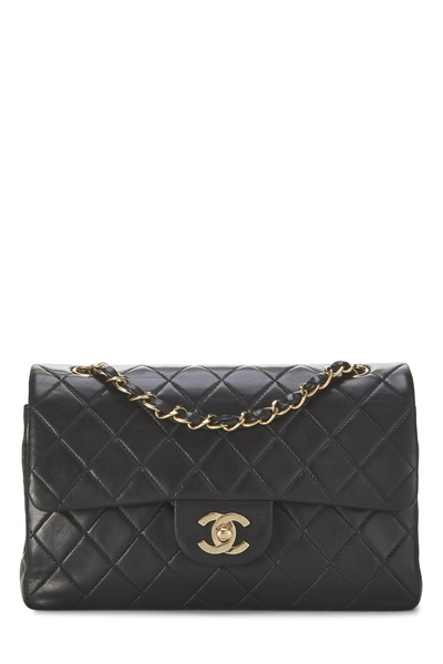 Chanel Black Quilted Lambskin Classic Double Flap Small