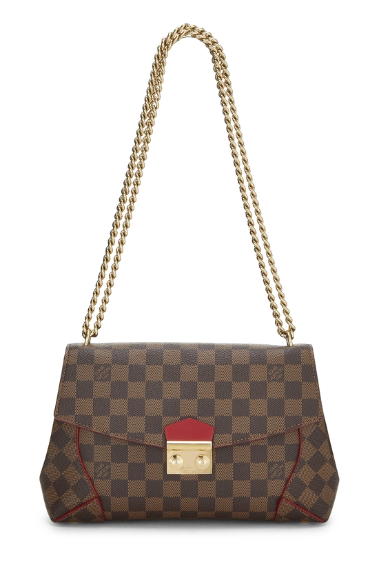 Red Damier Ebene Caissa Clutch on Chain, , large image number 0
