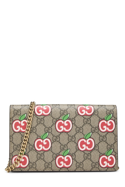 Red Original GG Supreme Canvas Apple Wallet On Chain