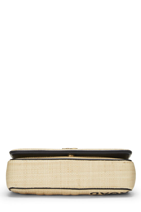 Black Raffia Horseferry Lola Shoulder Bag Small, , large image number 4