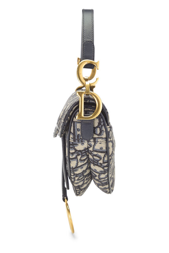 Navy Oblique Jacquard Saddle Mini NM, , large image number 2