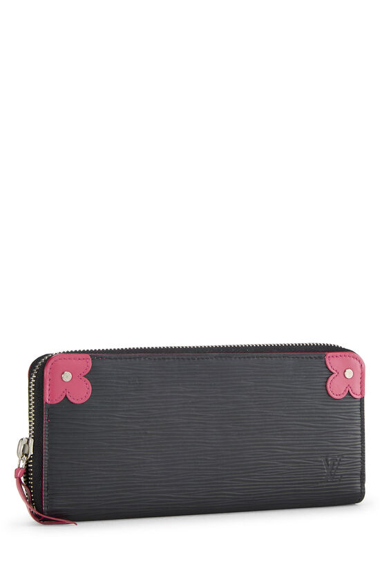 Black Epi Blooming Corners Clemence Wallet, , large image number 1