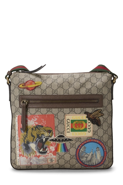 Original GG Supreme Canvas Night Courrier Zip Flat Messenger