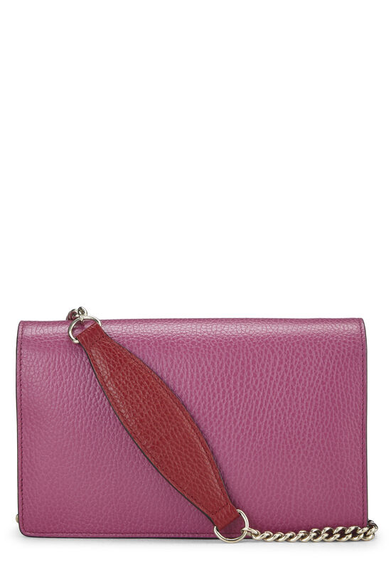 Pink Leather Soho Wallet on Chain, , large image number 3