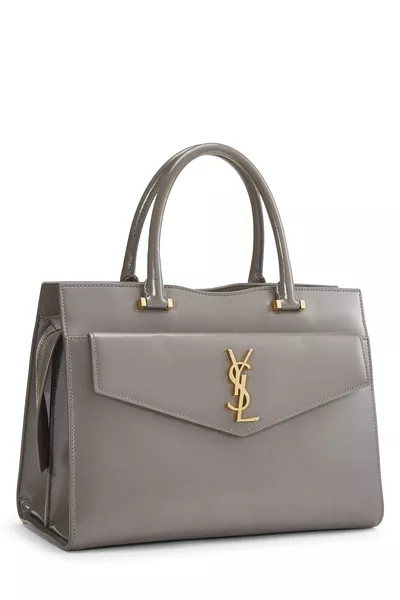 Grey Calfskin Uptown Tote Medium, , large