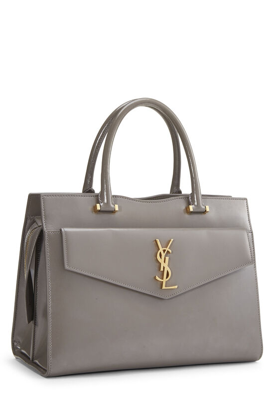 IVY 40 TOTE IN BROWN PATENT CALFSKIN