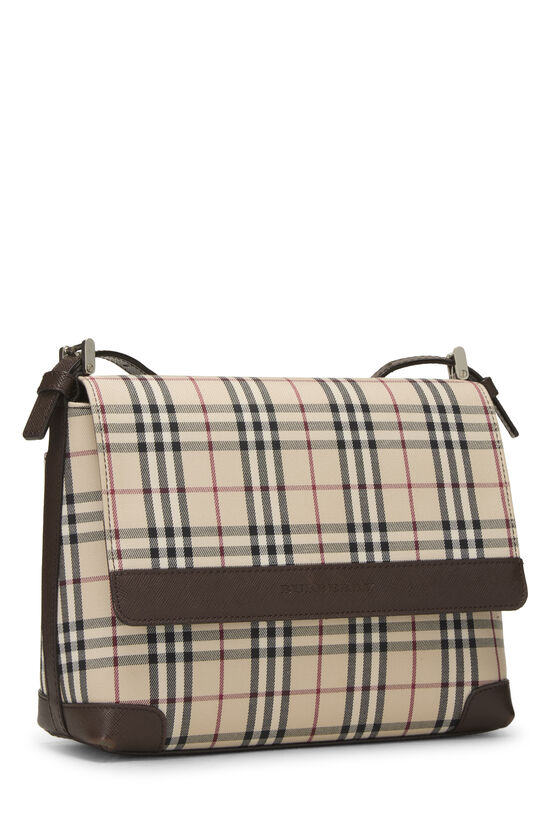 Brown House Check Jacquard Handbag Small, , large image number 1