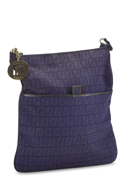 Fendi Blue Zucchino Canvas Messenger Medium — photo 2