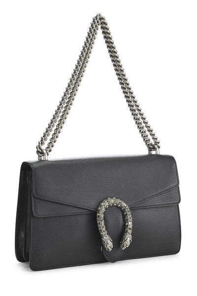 Black Leather Dionysus Shoulder Bag Small, , large