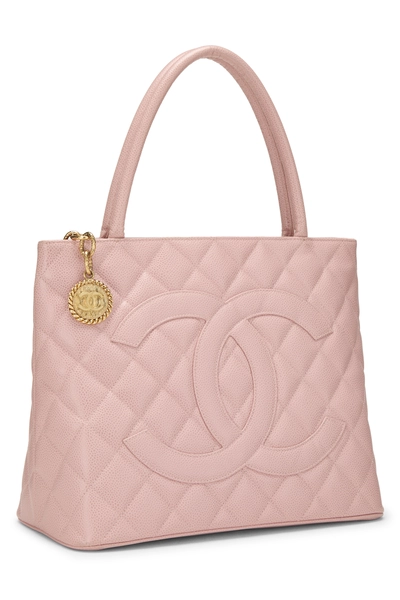 Chanel Pink Quilted Caviar Medallion Tote — photo 2