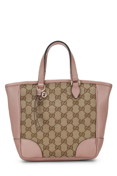 Pink Original GG Canvas Bree Top Handle Tote Small