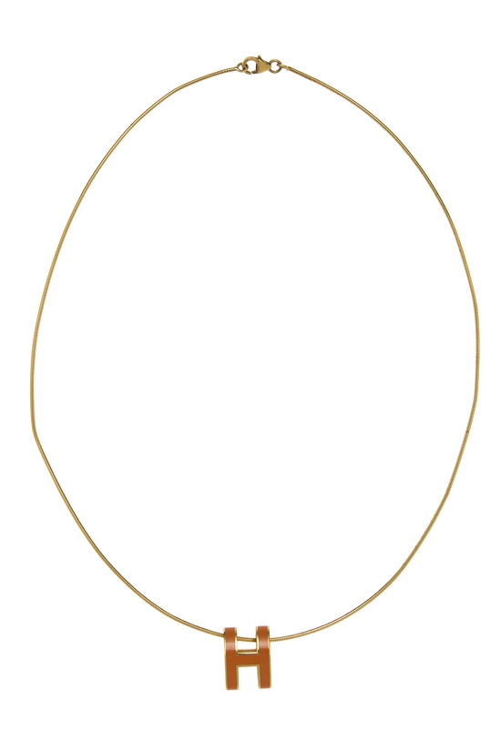 Orange Pop H Necklace, , large image number 0