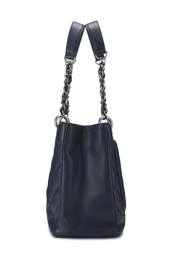 Navy Quilted Caviar Grand Shopping Tote (GST), , large image number 2