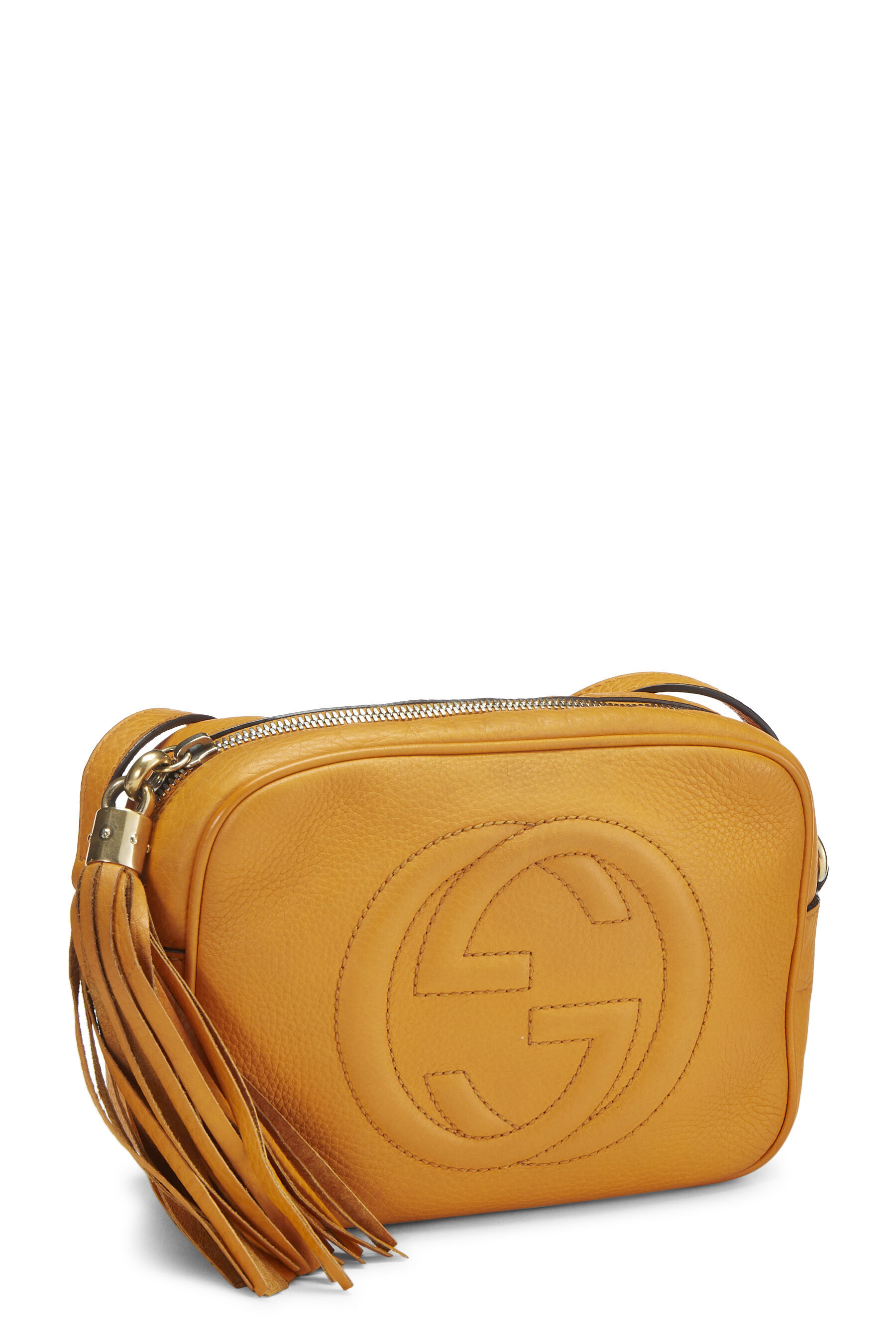 GG Matelassé small bag in orange leather | GUCCI® SG