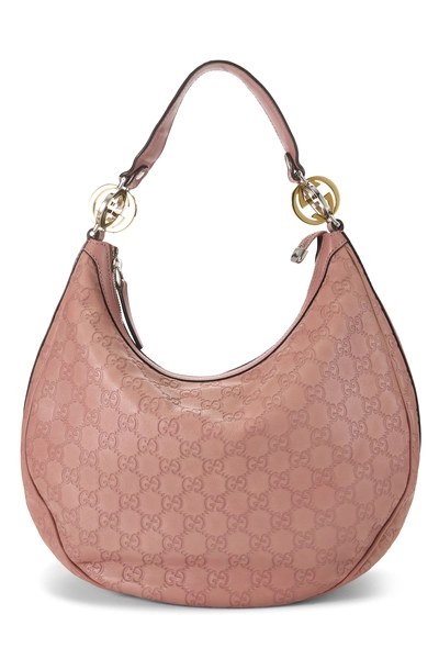 Pink Guccissima GG Twins Hobo