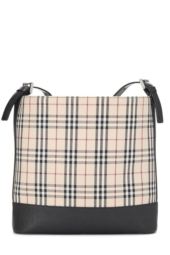 Black Check Jacquard Bucket Shoulder Bag Small, , large image number 3