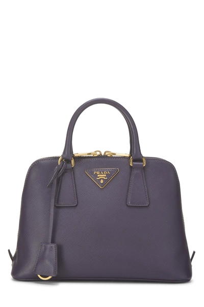 Purple Saffiano Promenade Small