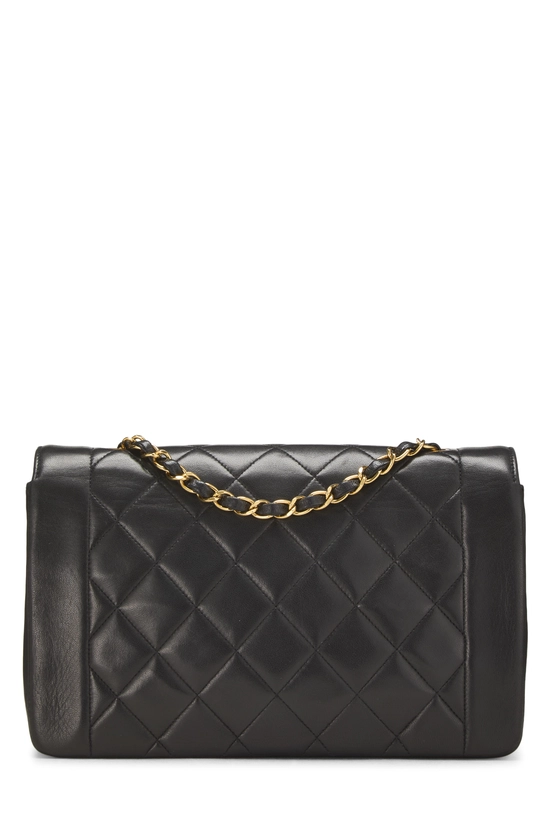 Black Quilted Lambskin Diana Flap Medium, , large image number 3