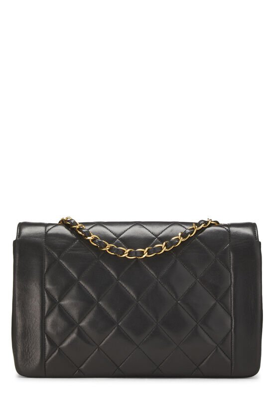 Black Quilted Lambskin Diana Flap Medium, , large image number 3
