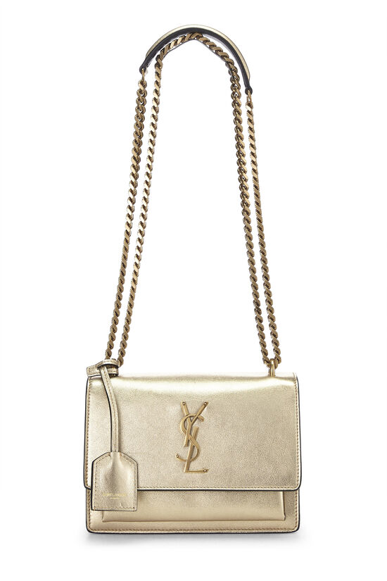 Ysl Metallic Gold Leather Sunset Small Qtbizp3Pi7001 | Wgaca