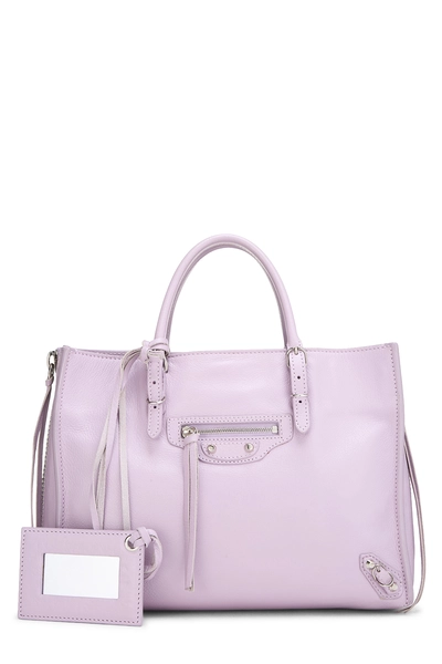 Purple Calfskin Papier A6 Zip Around Handbag