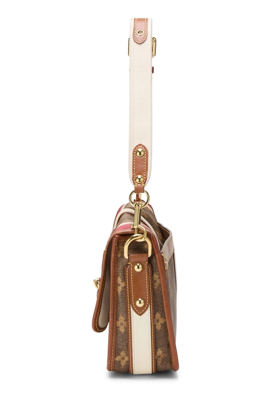 Brown Monogram Tisse Porte Rayures, , large image number 2