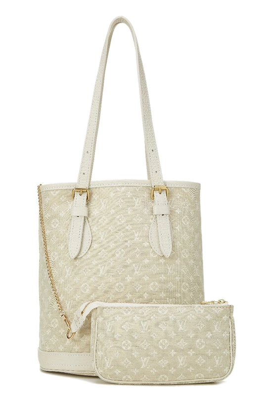 Beige Monogram Mini Lin Bucket PM, , large image number 3
