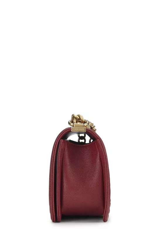 Red Quilted Caviar Boy Bag Medium, , large image number 2