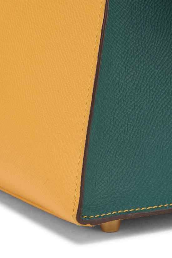Jaune d'or & Menthe Epsom Horseshoe Kelly Sellier 28, , large image number 8