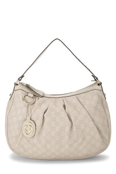 Cream Guccissima Sukey Hobo