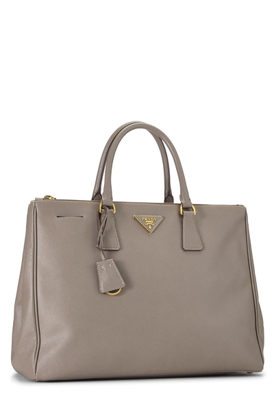 Grey Saffiano Executive Tote Large, , large