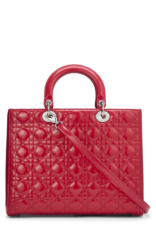 Pink Cannage Patent Leather Lady Dior Large, , large image number 3