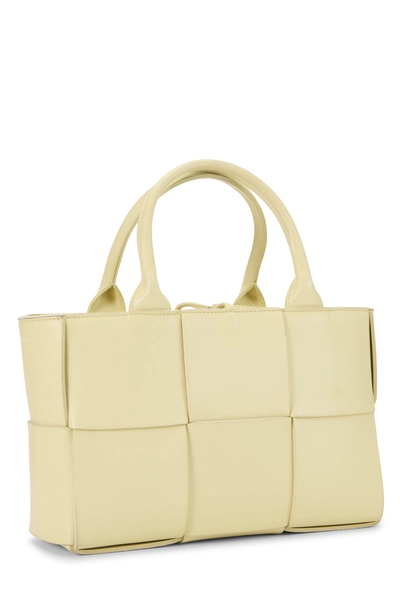 Yellow Calfskin Maxi Intrecciato Arco Tote Mini, , large