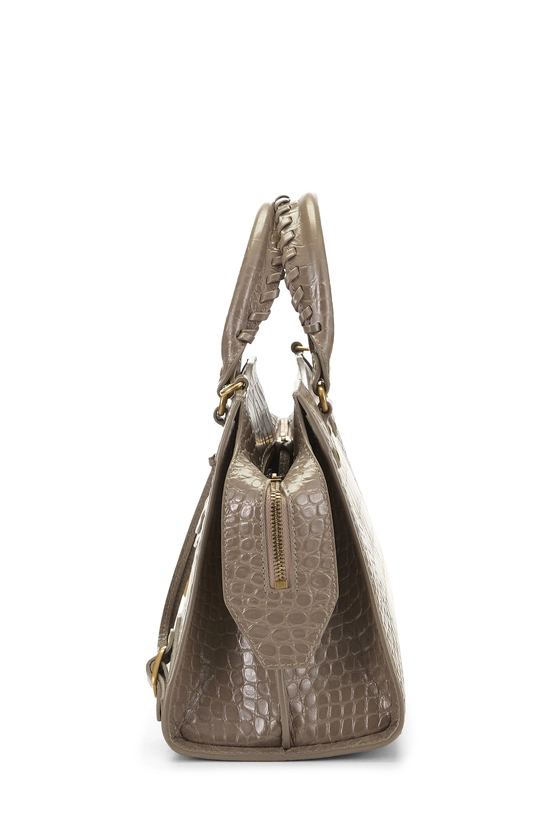Grey Embossed Neo Classic Shoulder Bag S, , large image number 2