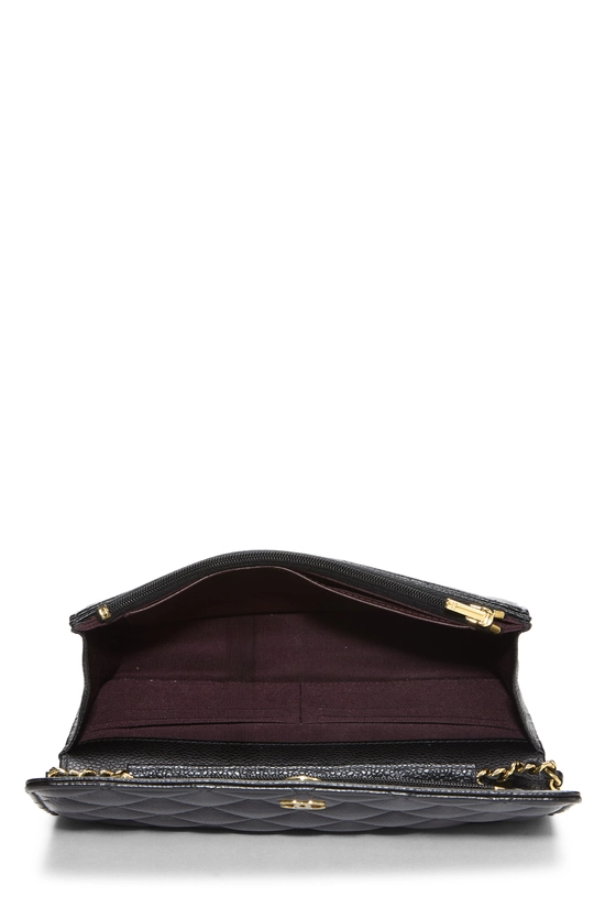 Black Caviar Classic Quilted Wallet On Chain (WOC), , large image number 5