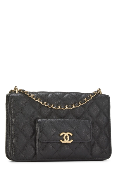 Black Caviar Pocket Twins Wallet on Chain (WOC), , large