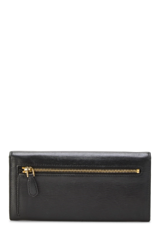 Black Vitello Move Continental Wallet, , large image number 2