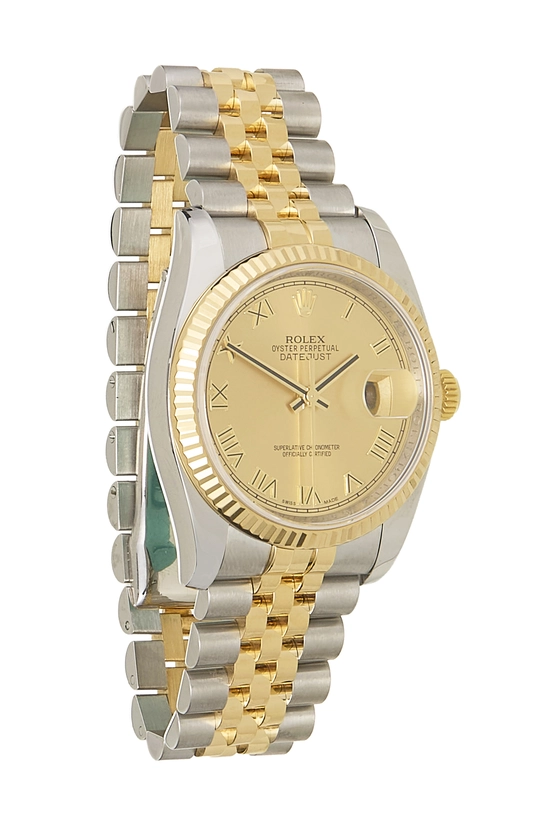 Champagne Roman Numeral Dial Datejust 16233 36mm, , large image number 0