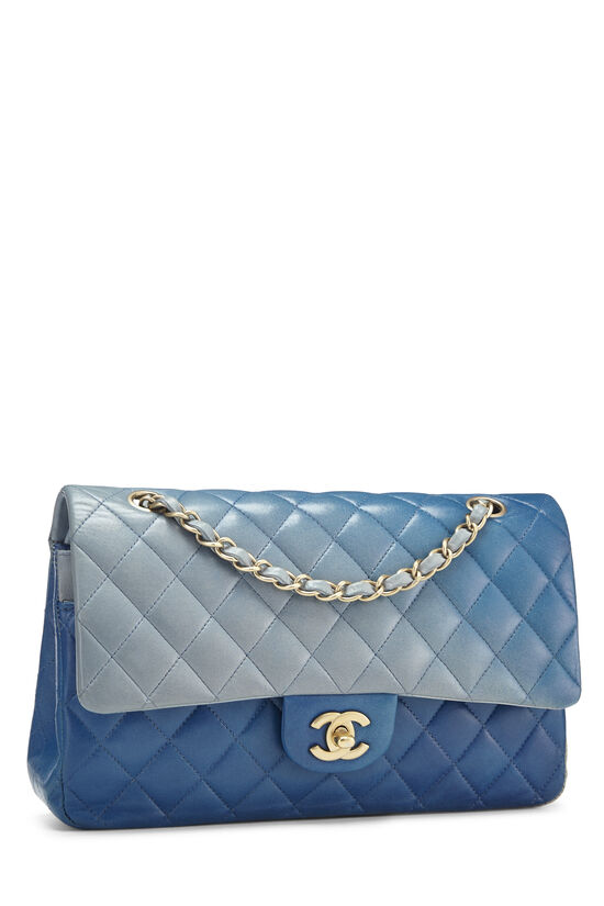 Blue Ombre Quilted Lambskin Classic Double Flap Medium, , large image number 2