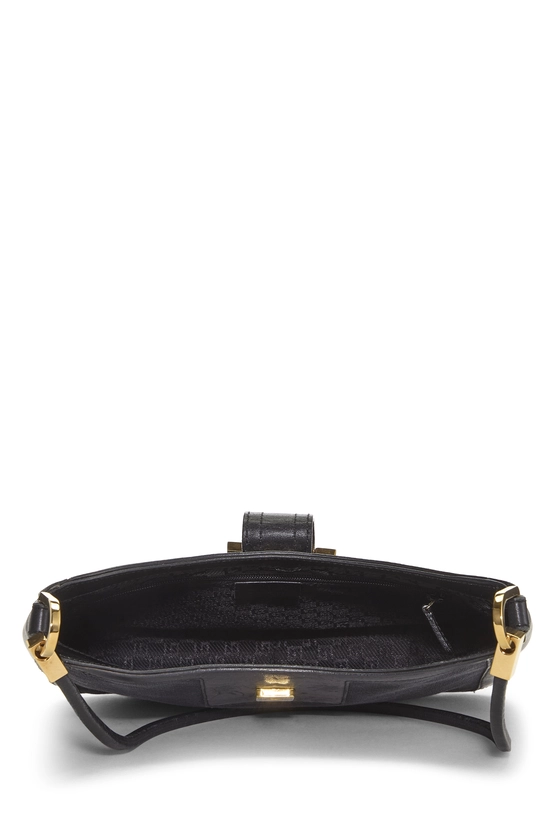 Black Canvas Shoulder Bag Small, , large image number 5