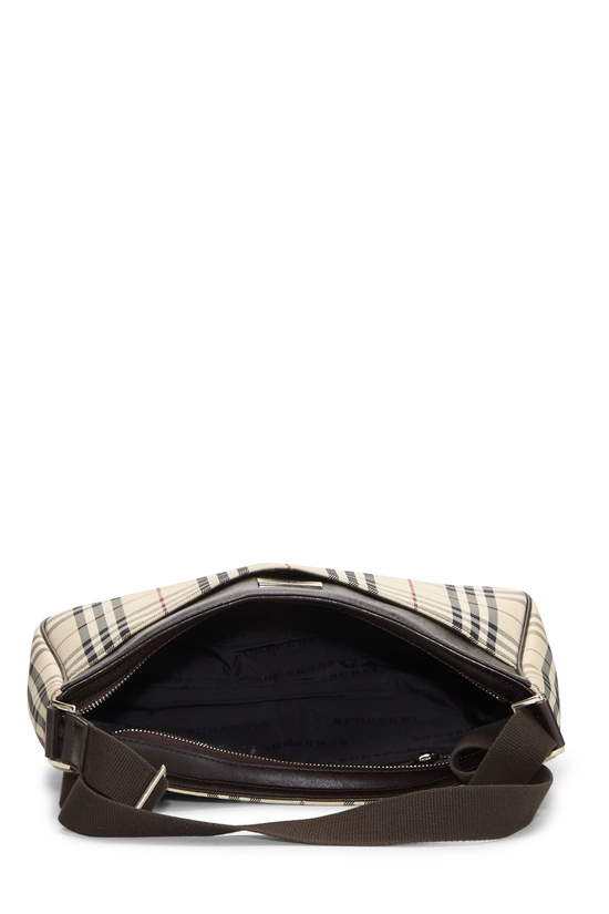 Brown House Check Nylon Crossbody Large, , large image number 5