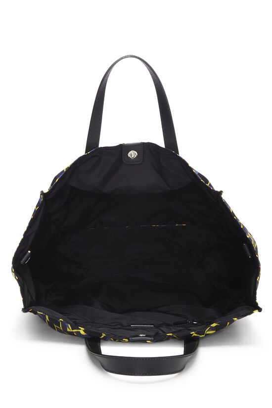 Prada Multicolor Nylon Geometric Convertible Tote QNB3K521MB000 | WGACA