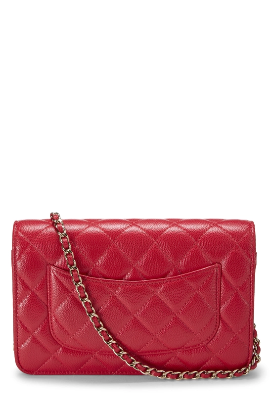 Red Caviar Classic Quilted Wallet on Chain (WOC), , large image number 3