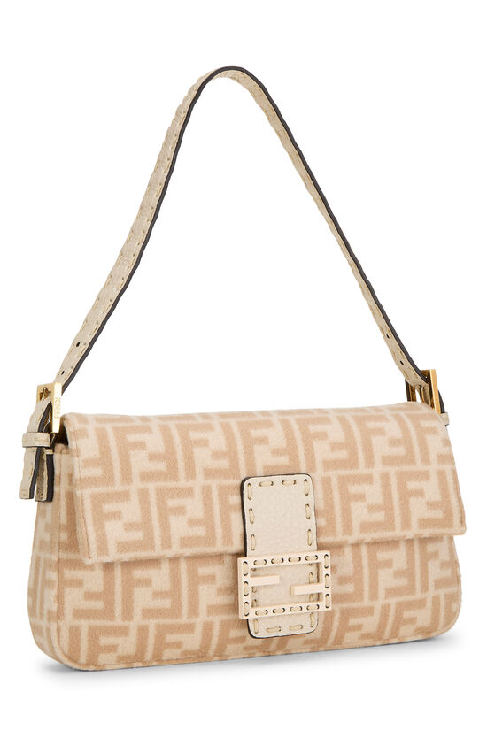 Beige Zucca Wool Sellier Baguette, , large image number 1